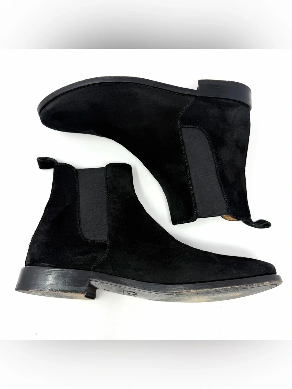 Oro Men's Black Suede Chelsea Boots Made in Spain